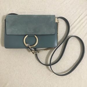 Authentic Small Faye Cloudy Blue Chloe Bag